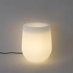 QAZQA staande buitenlampen flowerpot wit e27 New