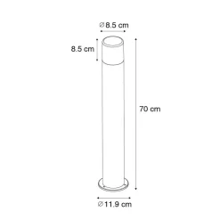 QAZQA staande buitenlampen odense wit e27