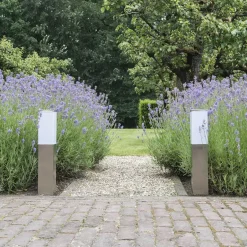 QAZQA staande buitenlampen malios zilverkleurig e27 Best