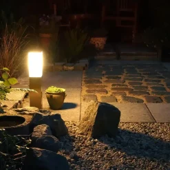 QAZQA staande buitenlampen malios zilverkleurig e27 Best