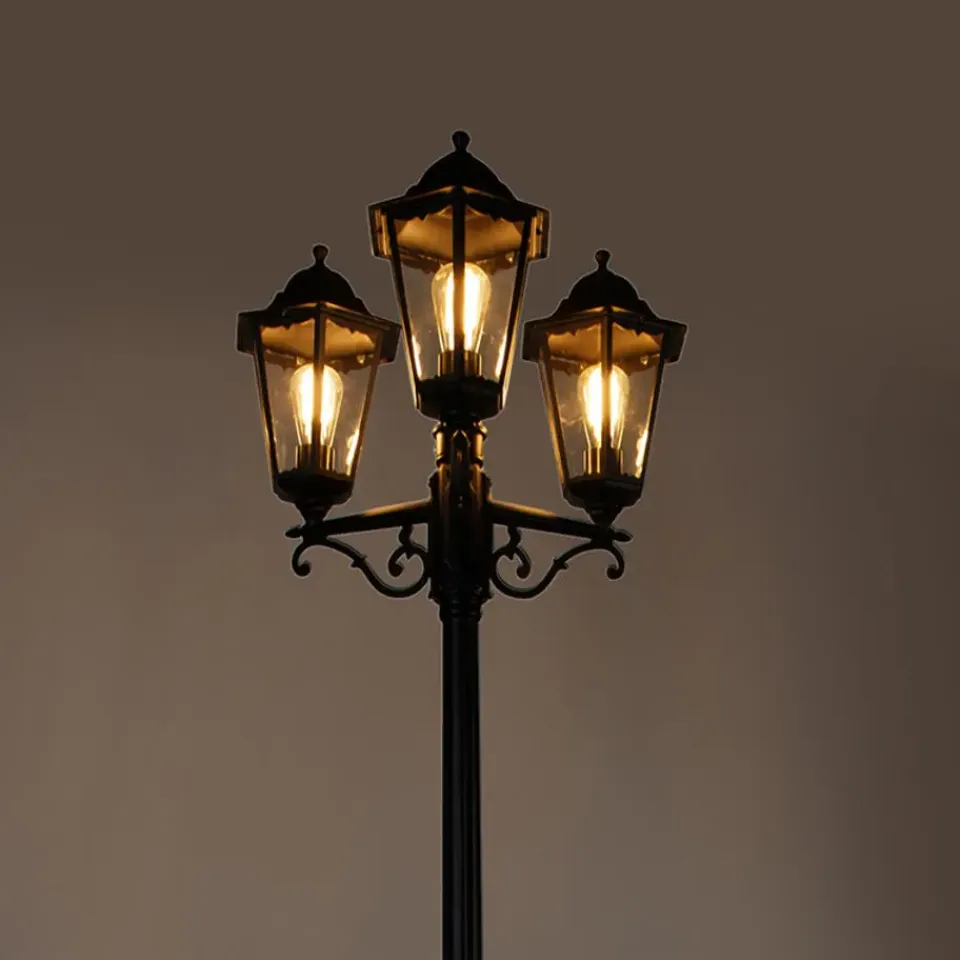 QAZQA staande buitenlampen havana zwart e27 Outlet