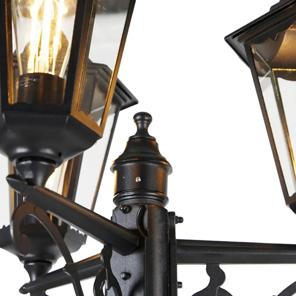 QAZQA staande buitenlampen havana zwart e27 Outlet