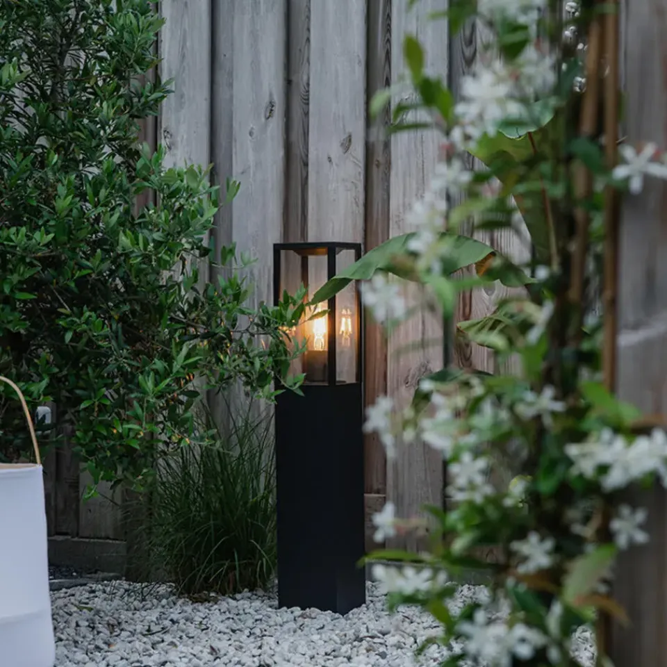 QAZQA staande buitenlampen charlois zwart e27 Outlet