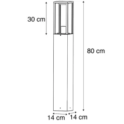 QAZQA staande buitenlampen charlois zwart e27 Outlet