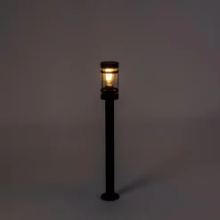 QAZQA staande buitenlampen gleam zwart e27