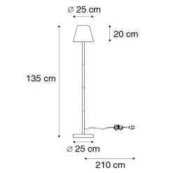 QAZQA staande buitenlampen virginia zwart e27 Best