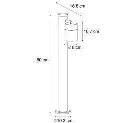 QAZQA staande buitenlampen solo zwart gu10