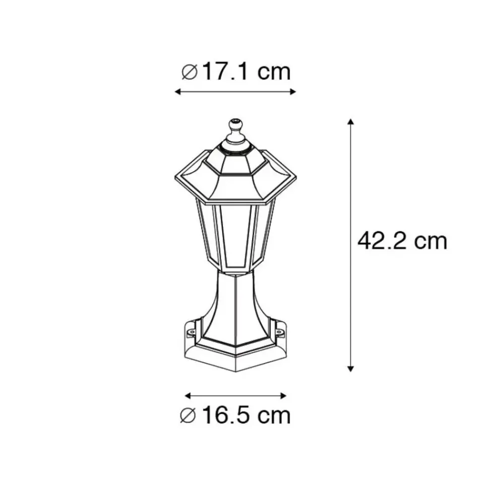 QAZQA staande buitenlampen new haven goudkleurig e27 Sale