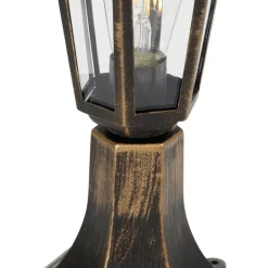 QAZQA staande buitenlampen new haven goudkleurig e27 Sale