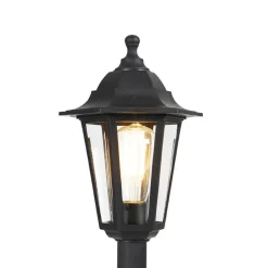 QAZQA staande buitenlampen new haven zwart e27 Hot