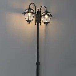 QAZQA staande buitenlampen berta zwart e27 New