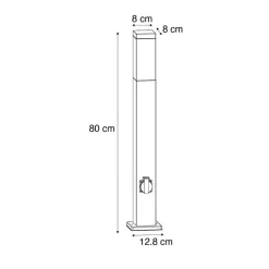 QAZQA staande buitenlampen malios zwart e27 New