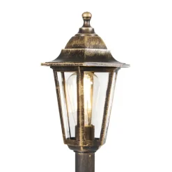 QAZQA staande buitenlampen new haven goudkleurig e27 Clearance