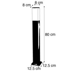 QAZQA staande buitenlampen malios zilverkleurig e27