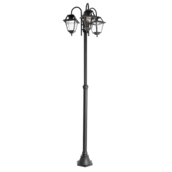 QAZQA staande buitenlampen berta zwart e27