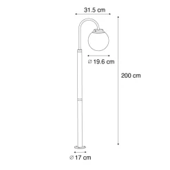 QAZQA staande buitenlampen sfera zwart e27 Outlet