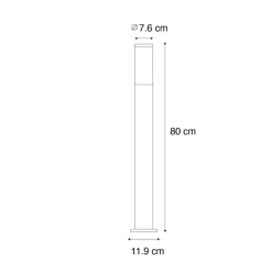 QAZQA staande buitenlampen rox zwart e27 New