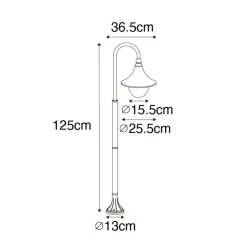 QAZQA staande buitenlampen daphne goudkleurig e27 Sale