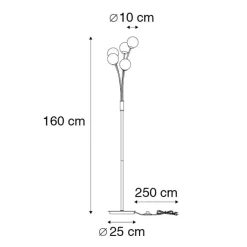 QAZQA vloerlampen athens zwart g9 Discount