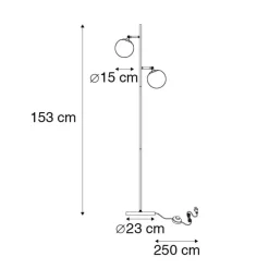 QAZQA vloerlampen pallon wit e14 Outlet