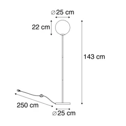 QAZQA vloerlampen pallon roze e27 Sale