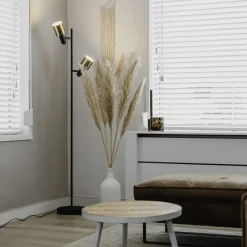 QAZQA vloerlampen stijn goudkleurig e27 Online