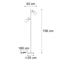 QAZQA vloerlampen stijn goudkleurig e27 Online