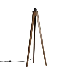 QAZQA vloerlampen tripod_classic bruin e27 Sale