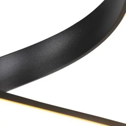 QAZQA vloerlampen twisted fl zwart geïntegreerde led Discount