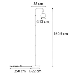 QAZQA vloerlampen vidro grijs e27 Sale