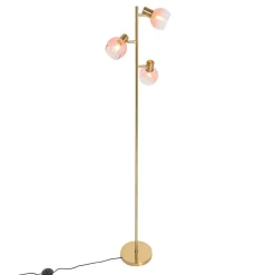 QAZQA vloerlampen vidro roze e14