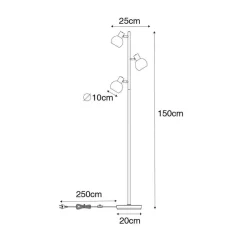 QAZQA vloerlampen vidro zwart e14 New