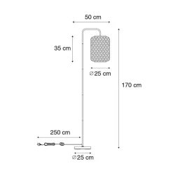 QAZQA vloerlampen yvonne zwart e27 New