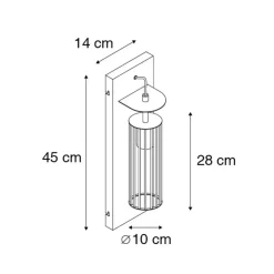 QAZQA wandlampen balenco wazo zwart e27