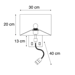 QAZQA wandlampen bergamo wit e27 New