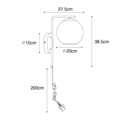 QAZQA wandlampen bert goudkleurig e27 Sale