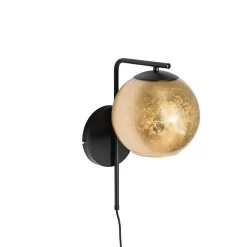 QAZQA wandlampen bert goudkleurig e27 Sale