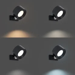 QAZQA wandlampen bright zwart geïntegreerde led Discount