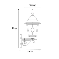 QAZQA wandlampen buiten antigua goudkleurig e27 Best