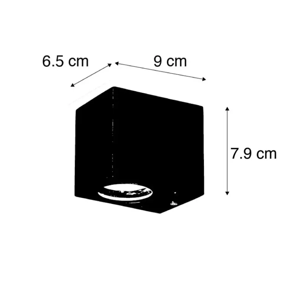 QAZQA wandlampen buiten baleno zwart gu10 Clearance