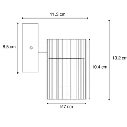 QAZQA wandlampen buiten boris zwart gu10 Best