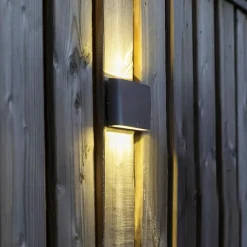 QAZQA wandlampen buiten batt grijs geïntegreerde led New