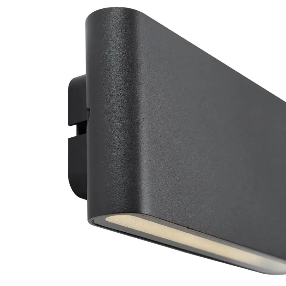 QAZQA wandlampen buiten batt zwart geïntegreerde led New