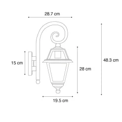 QAZQA wandlampen buiten berta zwart e27 Sale