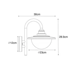 QAZQA wandlampen buiten bruges goudkleurig e27 New