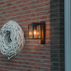 QAZQA wandlampen buiten charlois zwart e27 Sale