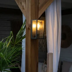 QAZQA wandlampen buiten charlois zwart e27 Sale