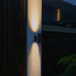 QAZQA wandlampen buiten duo zwart gu10 New