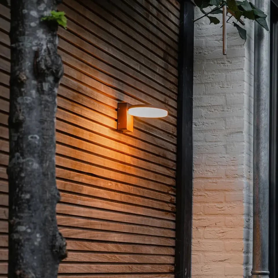 QAZQA wandlampen buiten esmee bronskleurig geïntegreerde led New