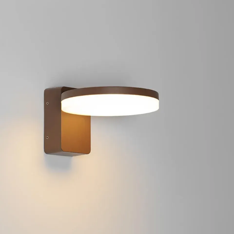 QAZQA wandlampen buiten esmee bronskleurig geïntegreerde led New